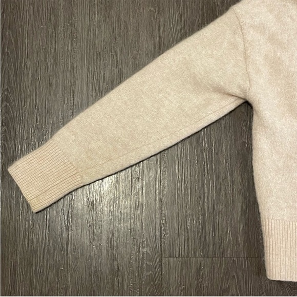 H&M | Marled Wool & Alpaca Blend Cardigan - Light Beige Pink - Picture 5 of 10